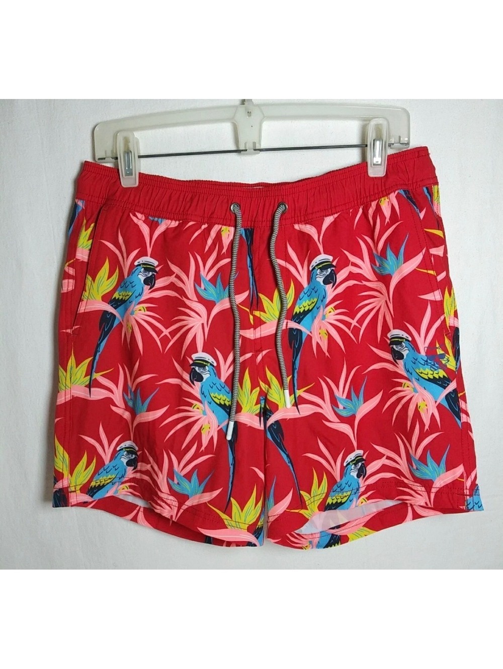 Party Pants Parrot Captain Red Shorts Mens XXLSwim Trunks